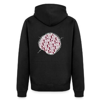 Dinosaur Tshirt Gift Idea Adorable Beagle Beard - Unisex Premium Organic Zip Hoodie - black - Back - Nico (187cm)