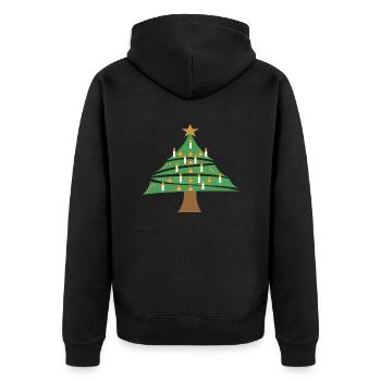 Arbre de Noël - Veste à capuche bio Premium Unisexe - noir - Dos - Nico (187cm)