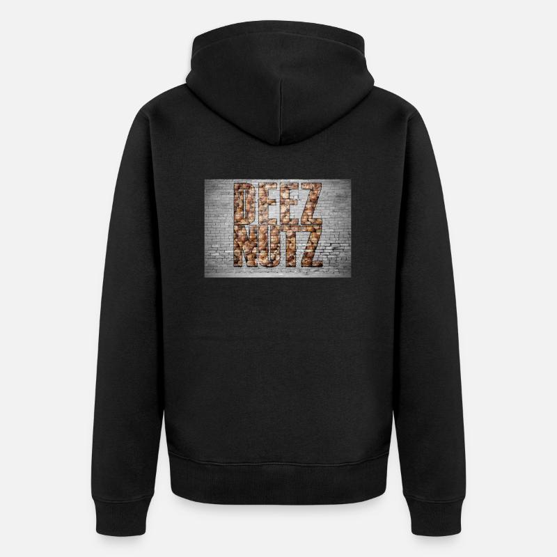 Deez Nutz Graffiti - Unisex Premium Bio Zip Hoodie - Schwarz