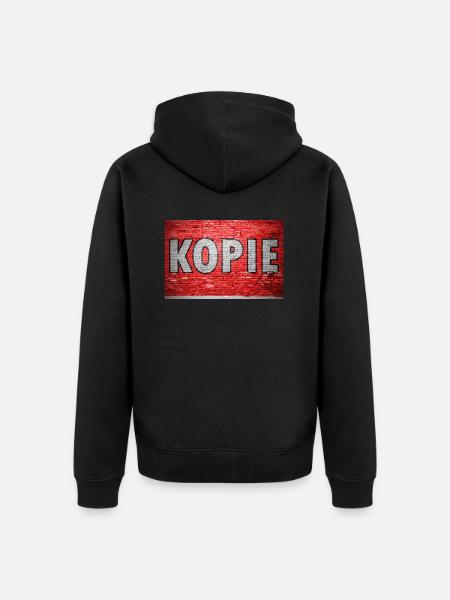 Kopie Ziegelsteinmauer Graffiti - Unisex Premium Bio Zip Hoodie - Schwarz