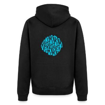 santa birthday present bubaprints dino bike moon - Unisex Premium Bio Zip Hoodie - Schwarz - Hinten - Nico (187cm)
