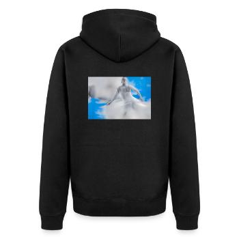 Danser dans le bleu - Veste à capuche bio Premium Unisexe - noir - Dos - Nico (187cm)