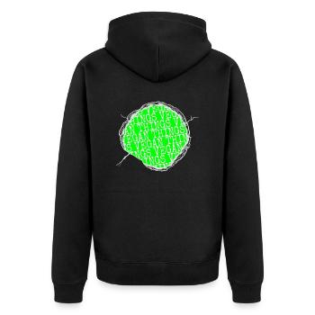 blague cool idée cadeau anniversaire cadeau pro vegan geek - Veste à capuche bio Premium Unisexe - noir - Dos - Nico (187cm)
