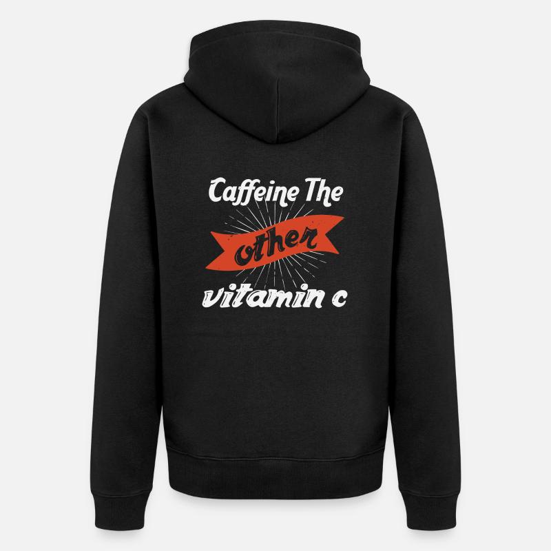 CAFÉINE L’AUTRE VITAMINE C - Veste à capuche bio Premium Unisexe - noir