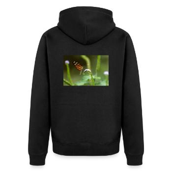 papillon - Veste à capuche bio Premium Unisexe - noir - Dos - Nico (187cm)