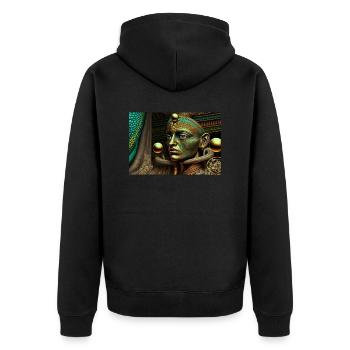 demigod by daniel costa 4 - Unisex Premium Organic Zip Hoodie - black - Back - Nico (187cm)