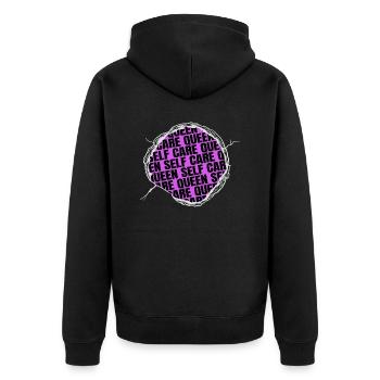 human rights smash the patriarchy present idea - Unisex Premium Organic Zip Hoodie - black - Back - Nico (187cm)