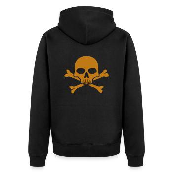 tete de mort icone crane 803 Z - Veste à capuche bio Premium Unisexe - noir - Dos - Nico (187cm)