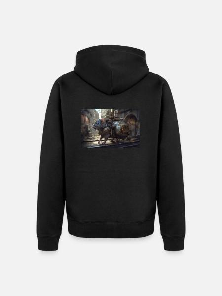 Rat City - Unisex Premium Organic Zip Hoodie - black