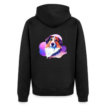 Dog owner Dogs Dog owners German Shepherd dog - Unisex Premium Organic Zip Hoodie - black - Back - Nico (187cm)