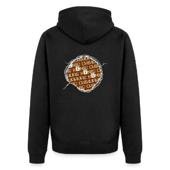 zitat lieblingshund welpe terrier geek bullterrier - Unisex Premium Bio Zip Hoodie - Schwarz - Hinten - Nico (187cm)