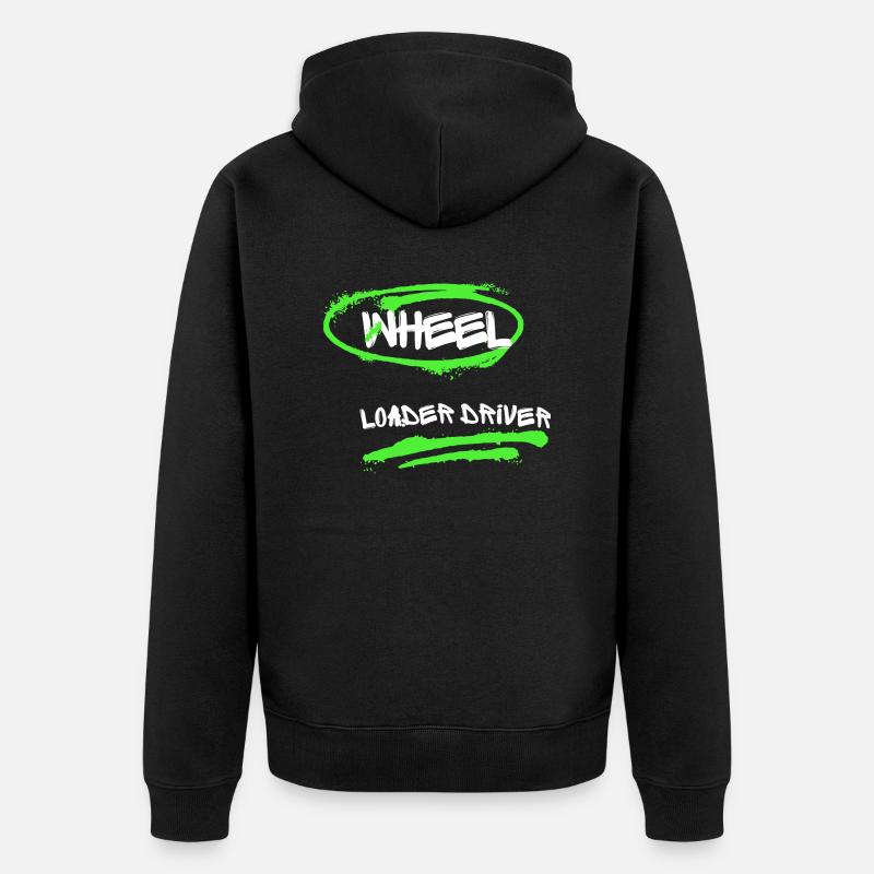 Wheel Loader Driver Graffiti - Unisex Premium Bio Zip Hoodie - Schwarz