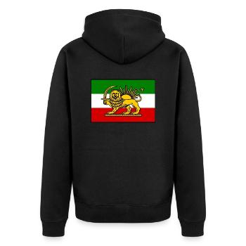 Iran iranische flagge - Unisex Premium Bio Zip Hoodie - Schwarz - Hinten - Nico (187cm)