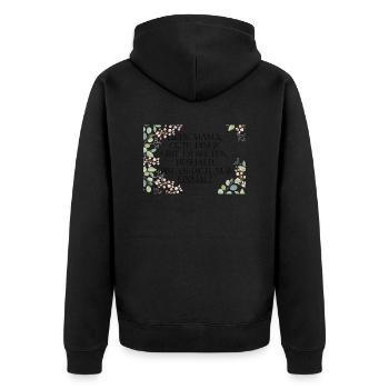MAMA - Unisex Premium Bio Zip Hoodie - Schwarz - Hinten - Nico (187cm)