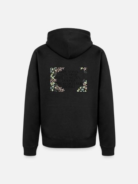 MAMA - Unisex Premium Bio Zip Hoodie - Schwarz