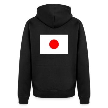 Japon soleil levant og - Veste à capuche bio Premium Unisexe - noir - Dos - Nico (187cm)