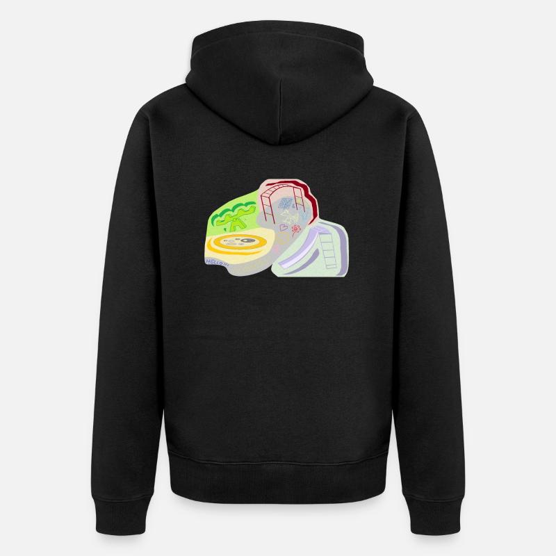 Terrain de jeu de mon - Veste à capuche bio Premium Unisexe - noir