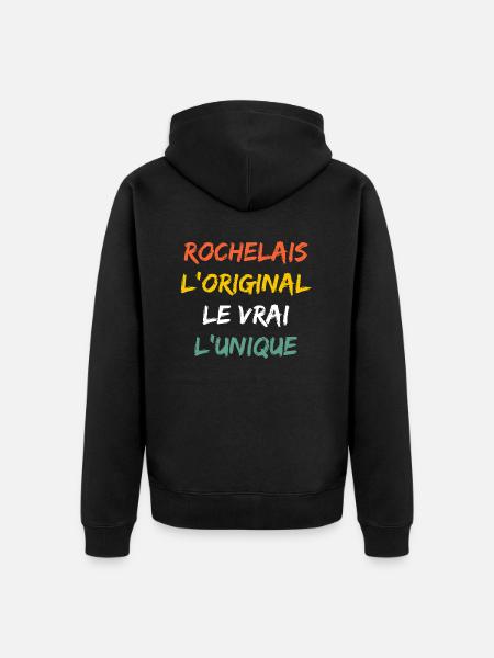 rochelais - Veste à capuche bio Premium Unisexe - noir