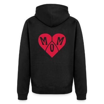 Texte de cœur Maman - Veste à capuche bio Premium Unisexe - noir - Dos - Nico (187cm)