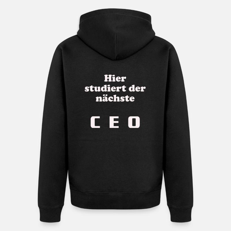 Next CEO - Chef - Unisex Premium Bio Zip Hoodie - Schwarz