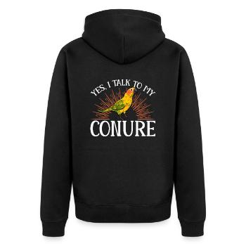 Molinasittich Perroquet Oiseau Perruche du Soleil - Veste à capuche bio Premium Unisexe - noir - Dos - Nico (187cm)