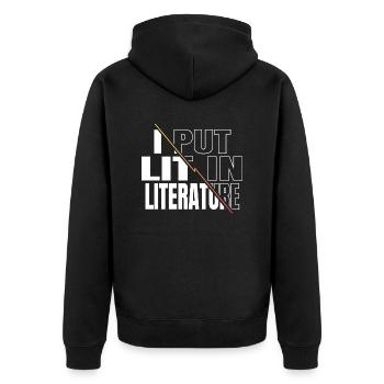 school cool birthday present idea book book keeper - Unisex Premium Organic Zip Hoodie - black - Back - Nico (187cm)