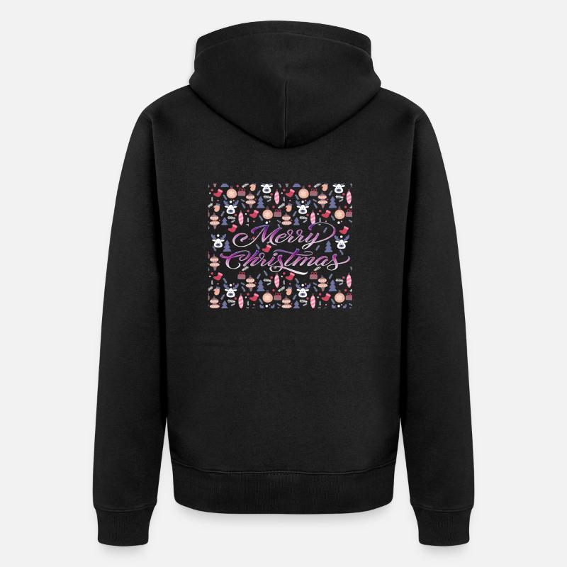 Joyeux Noël - Veste à capuche bio Premium Unisexe - noir