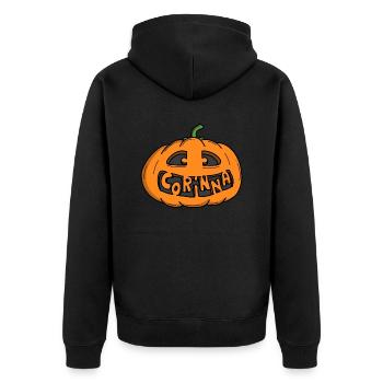 Citrouille d’Halloween Corinna - Veste à capuche bio Premium Unisexe - noir - Dos - Nico (187cm)