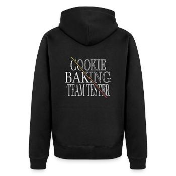 beards bday christmas present cake decorator beard - Unisex Premium Bio Zip Hoodie - Schwarz - Hinten - Nico (187cm)