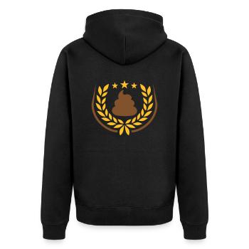 Fucking pile of laurel wreath stars - Unisex Premium Organic Zip Hoodie - black - Back - Nico (187cm)