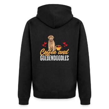 Goldendoodle Doodle Dog - Unisex Premium Organic Zip Hoodie - black - Back - Nico (187cm)