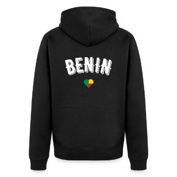 Benin - Veste à capuche bio Premium Unisexe - noir - Dos - Nico (187cm)