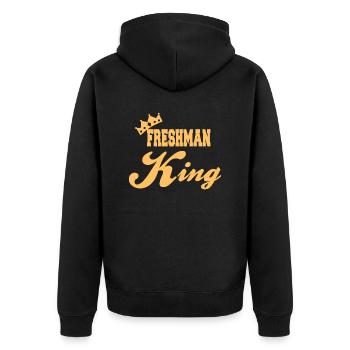 Freshman KING Retro Freshman Designs - Veste à capuche bio Premium Unisexe - noir - Dos - Nico (187cm)