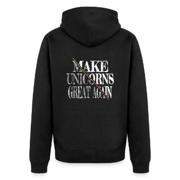 drôles dictons homme dabbing cadeau d’anniversaire - Veste à capuche bio Premium Unisexe - noir - Dos - Nico (187cm)