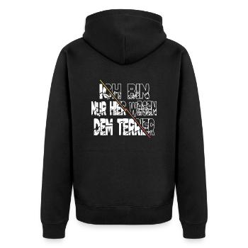geek haustier chihuahua geburtstagsgeschenkidee - Unisex Premium Bio Zip Hoodie - Schwarz - Hinten - Nico (187cm)