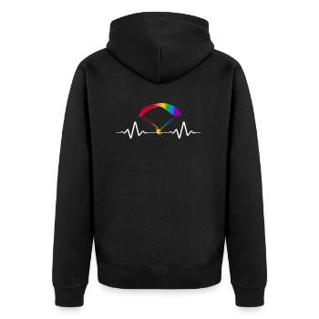 Parapente Plané-Parapente - Veste à capuche bio Premium Unisexe - noir - Dos - Nico (187cm)
