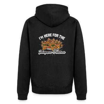 Nachos Jalapenos Mexico Cheese Mexican cuisine - Unisex Premium Bio Zip Hoodie - Schwarz - Hinten - Nico (187cm)