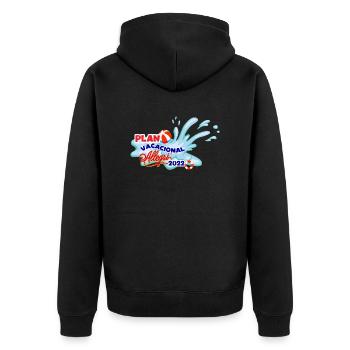 Logo des Fêtes - Veste à capuche bio Premium Unisexe - noir - Dos - Nico (187cm)