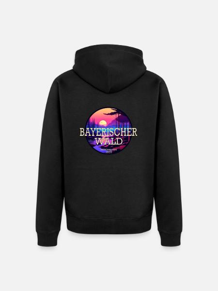 Nationalpark Bayerischer Wald - Unisex Premium Bio Zip Hoodie - Schwarz