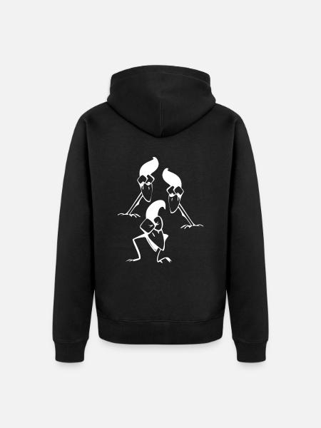 3 ravens - Unisex Premium Organic Zip Hoodie - black
