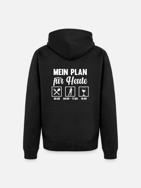 Line Dance Tänzer - Unisex Premium Bio Zip Hoodie - Schwarz