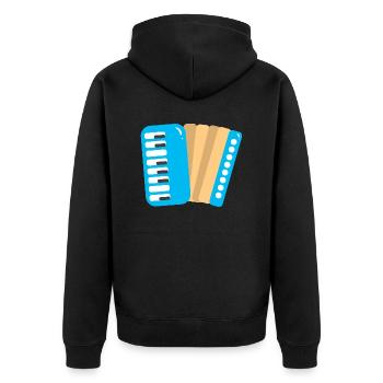 Accordéon - Veste à capuche bio Premium Unisexe - noir - Dos - Nico (187cm)