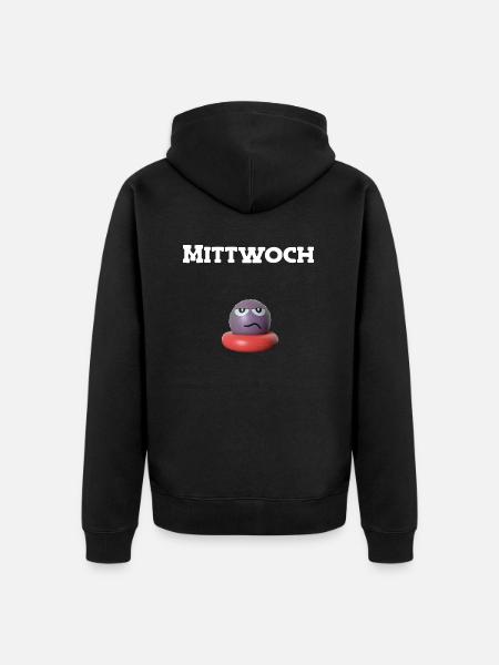 Mittwoch - Unisex Premium Bio Zip Hoodie - Schwarz