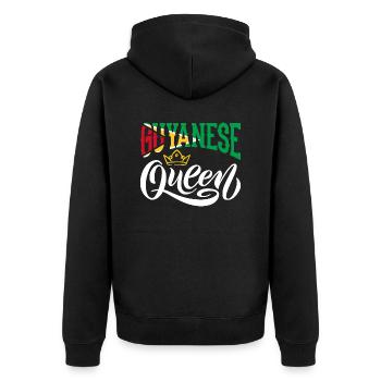 Guyanais Queen Guyana Guyana Drapeau - Veste à capuche bio Premium Unisexe - noir - Dos - Nico (187cm)