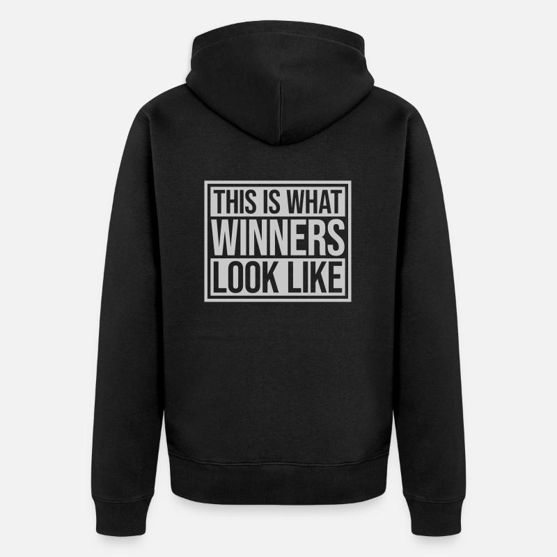 What Winners Look Like - Unisex Premium Bio Zip Hoodie - Schwarz