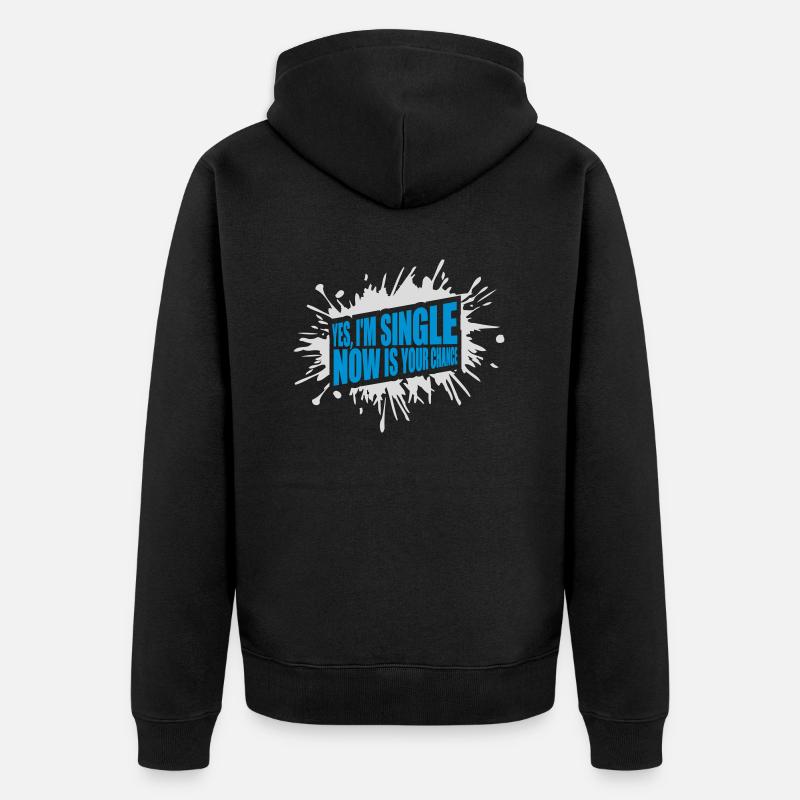 célibataire maintenant votre chance - Veste à capuche bio Premium Unisexe - noir