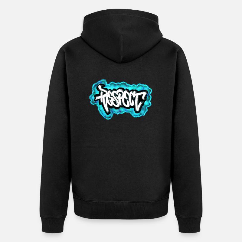Respectez le design graffiti - Veste à capuche bio Premium Unisexe - noir