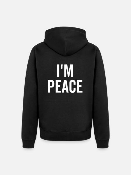 I'm Peace - Unisex Premium Organic Zip Hoodie - black