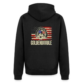 Goldendoodle Doodle Chien - Veste à capuche bio Premium Unisexe - noir - Dos - Nico (187cm)
