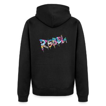 Rebel Rebels Drôle Musique Rétro Hip Hop Rocknroll - Veste à capuche bio Premium Unisexe - noir - Dos - Nico (187cm)